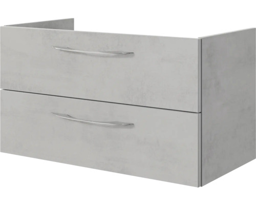 Waschbeckenunterschrank mit zwei Schubladen und Griffen