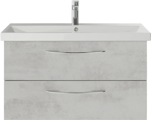 Waschtischunterschrank mit zwei Schubladen und Waschbecken