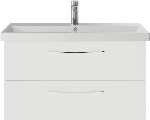 Meuble sous-vasque avec deux tiroirs et robinet