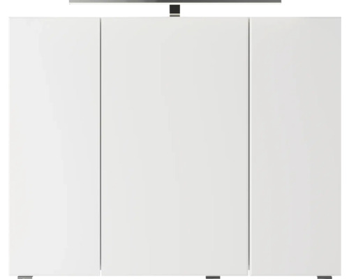 Armoire de toilette blanche à trois portes pour la salle de bains