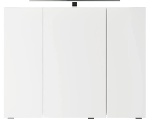 Armoire de toilette blanche avec éclairage pour la salle de bains