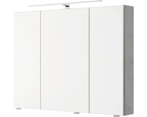 Armoire de toilette blanche avec éclairage pour la salle de bain