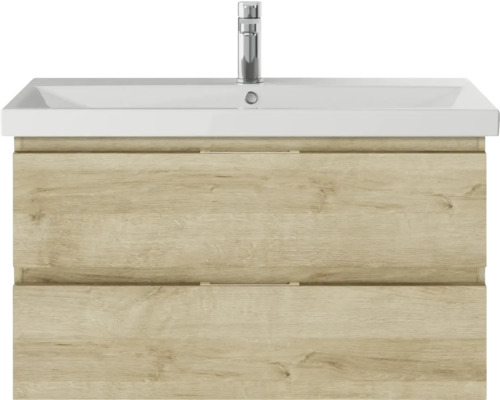 Meuble sous-lavabo avec deux tiroirs et robinetterie