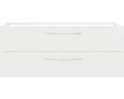 Meuble sous-lavabo blanc avec deux tiroirs