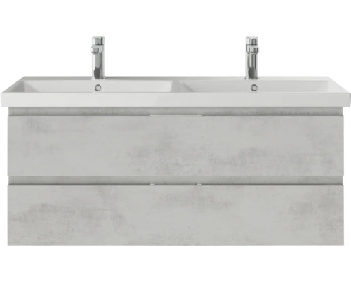 Meuble sous-vasque avec deux vasques et deux tiroirs