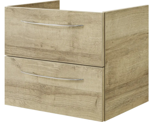 Meuble sous-lavabo en bois avec deux tiroirs