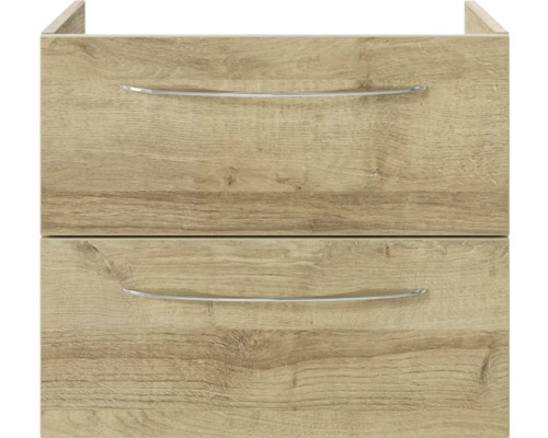 Meuble sous-lavabo en bois avec deux tiroirs