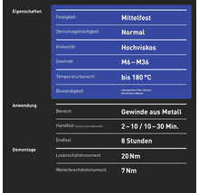 Schraubensicherung mittelfest für Gewinde INBUS® M6 - M36 flüssig 20 g