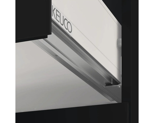 Vue détaillée d''un tiroir avec le logo Keuco.