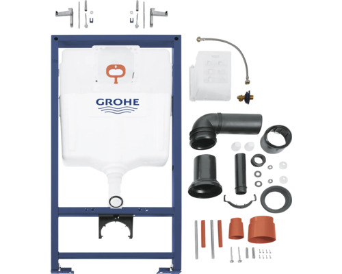 Réservoir de chasse d''eau Grohe avec élément de montage et accessoires