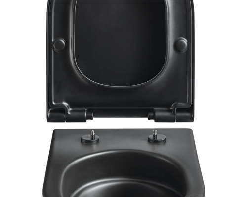 Abattant de WC noir avec fixation