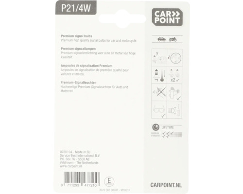 Carpoint P21/4W Premium Signal Glühbirnen für Auto und Motorrad