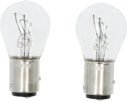 Zwei klare Glühlampen mit Metallsockel