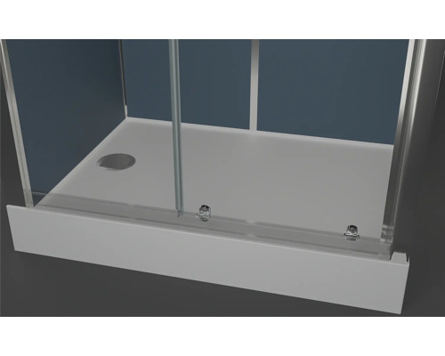 Duschkabine mit Duschwanne und Glasschiebetür