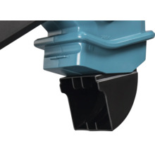 Detailansicht eines Dachrinnenkastens aus Kunststoff