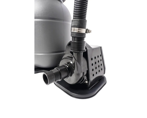 Système de filtration à sable avec pompe de piscine noire