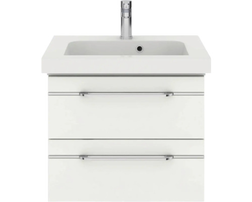 Meuble sous-lavabo avec deux tiroirs et robinet