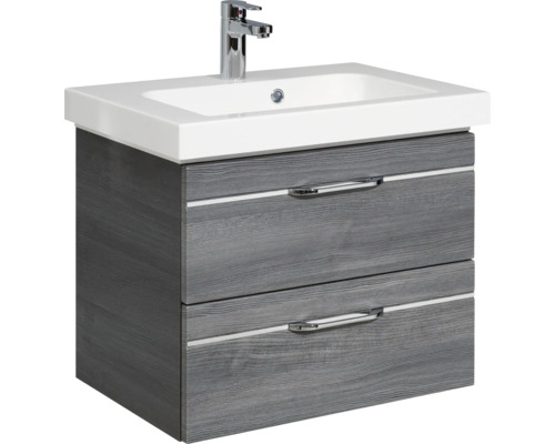 Meuble sous-lavabo avec deux tiroirs et lavabo à poser