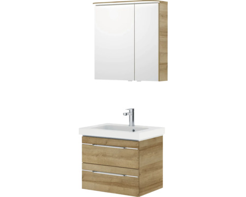 Ensemble de meubles de salle de bains avec armoire de toilette et meuble sous-lavabo