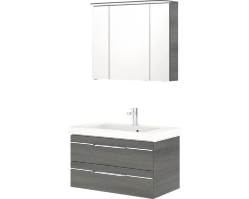 Badezimmermöbel Set mit Spiegelschrank und Waschtischunterschrank