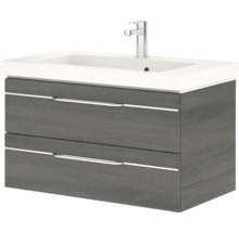 Meuble-lavabo avec deux tiroirs et vasque à poser