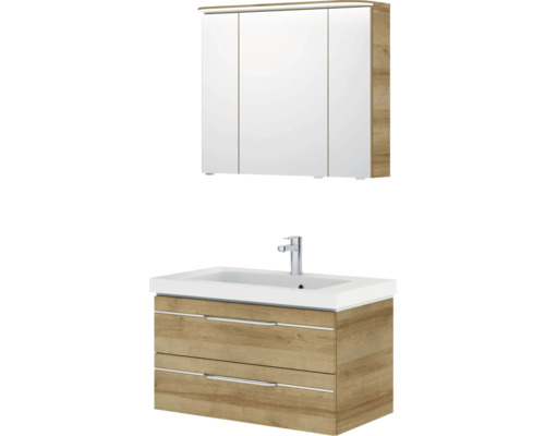 Meuble-lavabo de salle de bains avec armoire de toilette