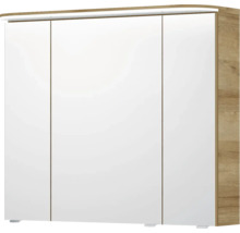 Armoire de toilette à miroir avec trois portes et éclairage