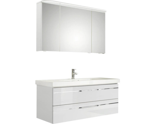 Meuble-lavabo avec meuble sous-vasque et armoire de toilette pour la salle de bains