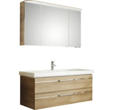 Badezimmermöbel-Set mit Waschtisch, Waschbecken und Spiegelschrank