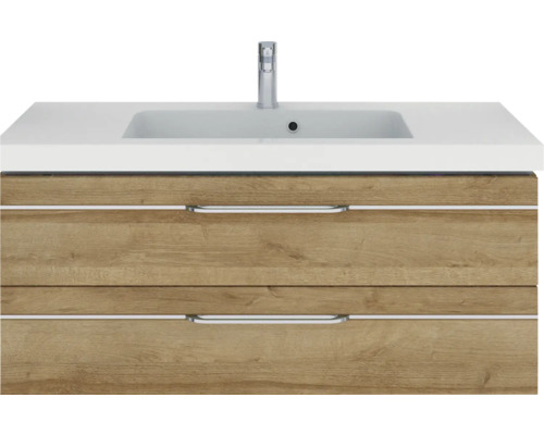 Meuble sous-lavabo avec deux tiroirs et lavabo à poser