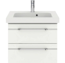 Meuble sous-lavabo avec deux tiroirs et vasque à poser
