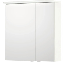 Armoire de toilette blanche avec deux portes pour la salle de bains
