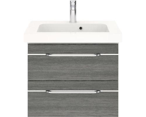 Waschbeckenunterschrank mit zwei Schubladen und Armatur