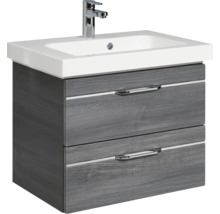 Meuble sous-lavabo avec deux tiroirs et vasque à poser