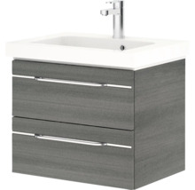 Meuble sous-lavabo avec deux tiroirs et lavabo à poser