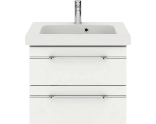 Waschtischunterschrank mit zwei Schubladen und Aufsatzwaschbecken