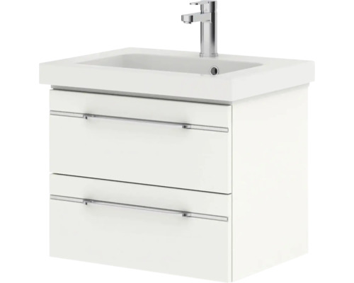 Meuble sous-lavabo avec deux tiroirs et lavabo