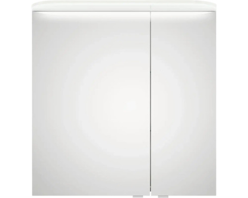 Armoire de toilette blanche avec deux portes