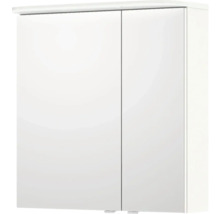Armoire de toilette blanche avec deux portes pour la salle de bains