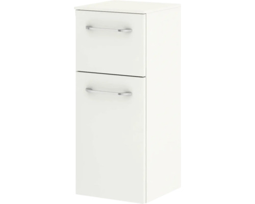 Armoire haute de salle de bains blanche avec deux tiroirs