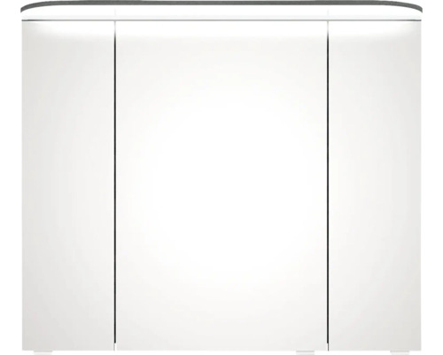 Weißer Spiegelschrank mit drei Türen