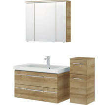Badezimmer-Set mit Waschtisch, Spiegelschrank und Unterschrank