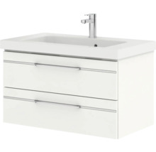 Meuble sous-lavabo avec deux tiroirs et lavabo à poser
