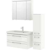 Ensemble de salle de bains avec meuble sous-lavabo, armoire de toilette et armoire haute