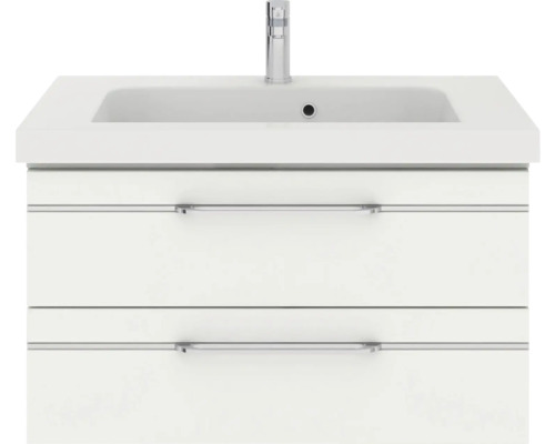 Meuble-lavabo avec deux tiroirs et robinet