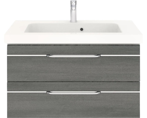Waschtischunterschrank mit zwei Schubladen, Waschbecken und Armatur