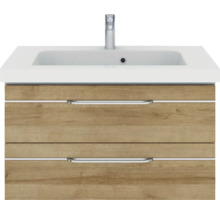 Meuble sous-lavabo avec deux tiroirs et robinet
