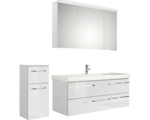Badezimmer-Set mit Spiegelschrank, Waschtisch und Unterschrank