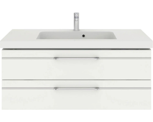 Waschtischunterschrank mit Waschbecken und Armatur