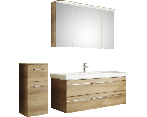 Ensemble de meubles de salle de bains avec lavabo, armoire de toilette et armoire latérale pour la salle de bains